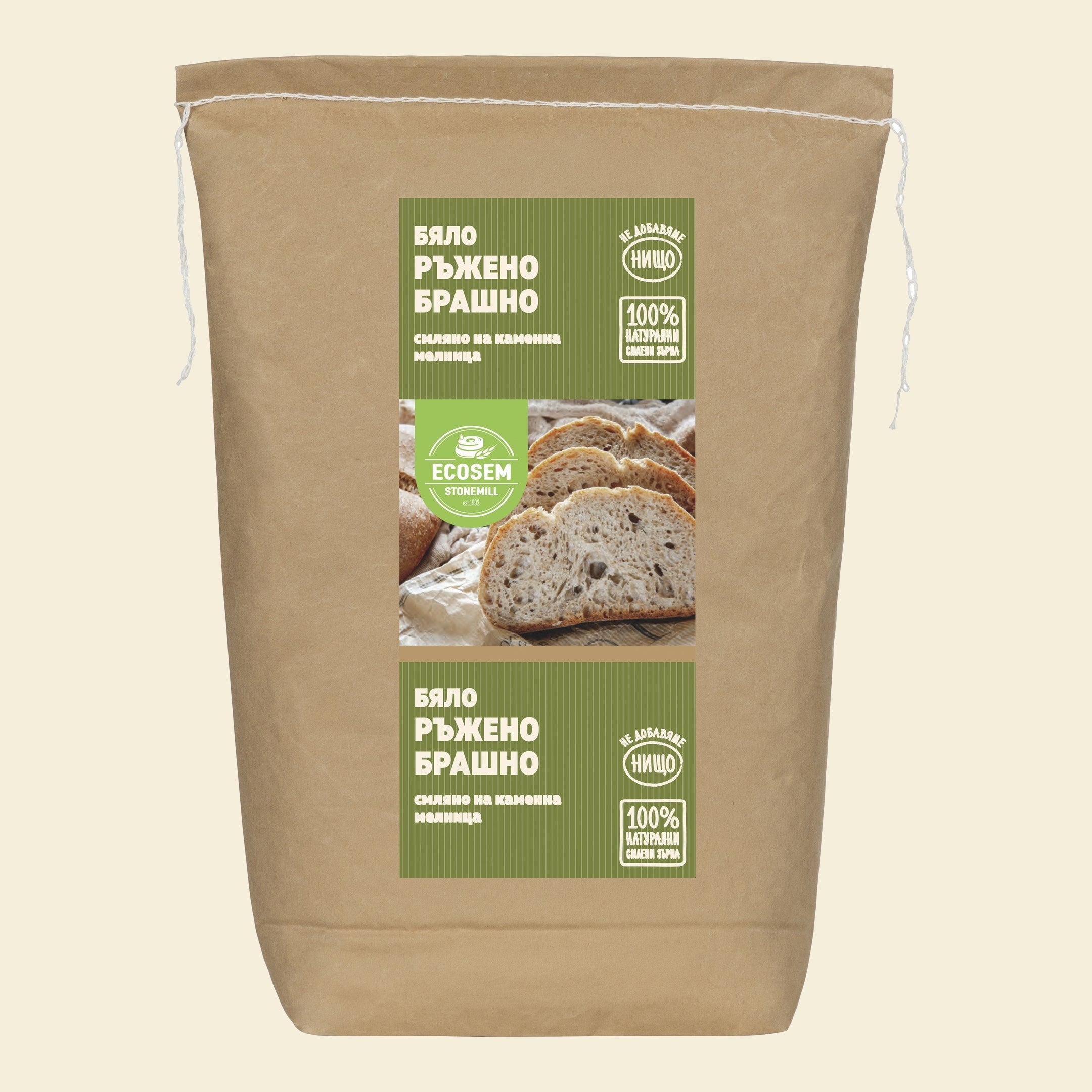 White rye flour stone-ground