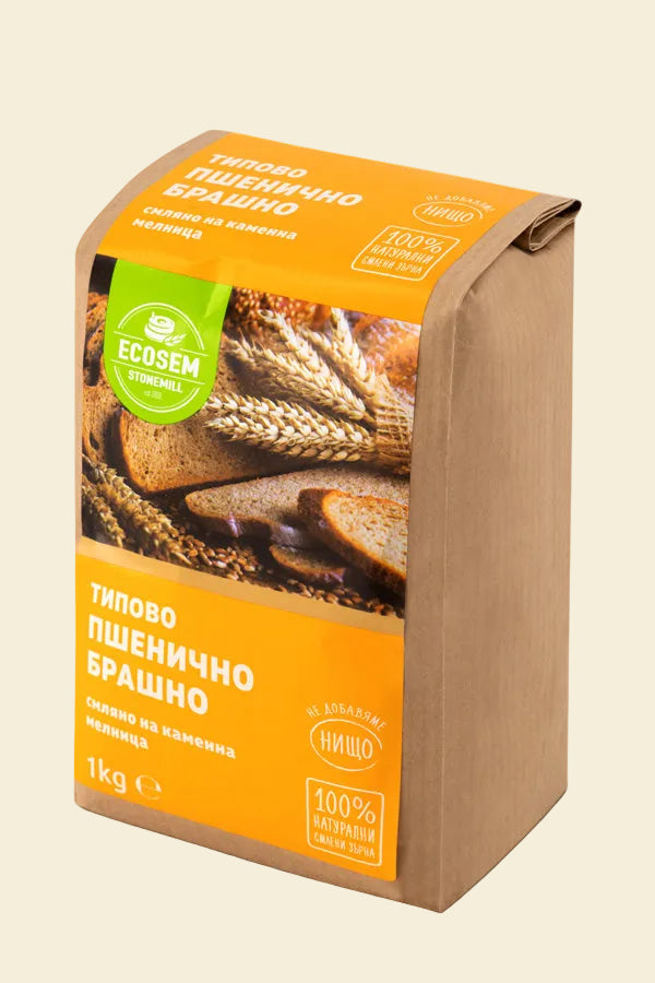 Natural whole wheat flour stone-milled