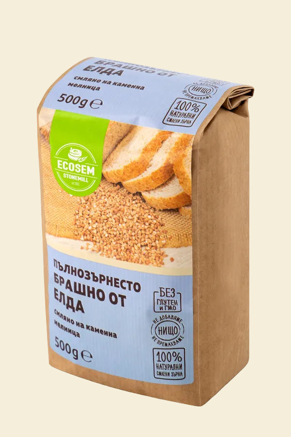 Natural whole grain buckwheat flour stone-ground