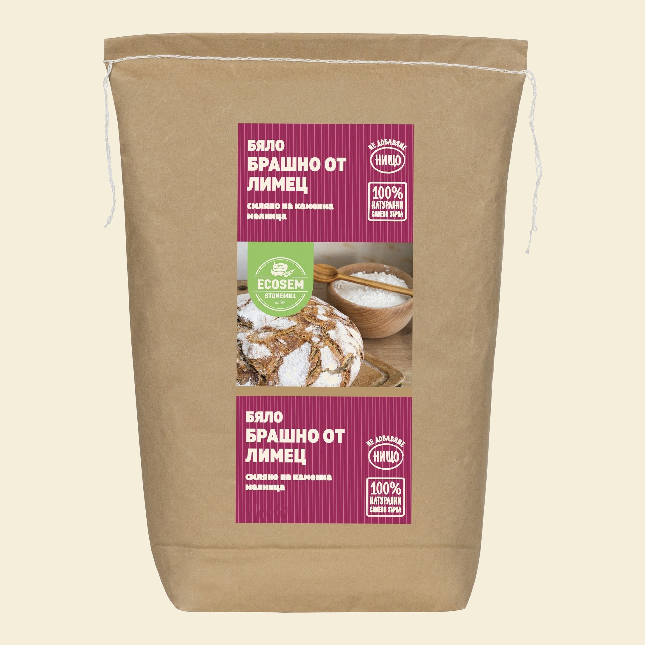 White spelt flour milled on a stone mill