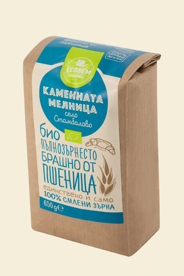 Organic whole wheat stone-ground flour