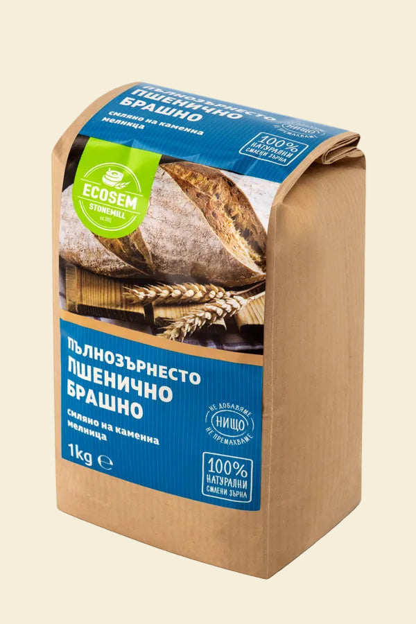 Natural whole wheat flour stone-ground