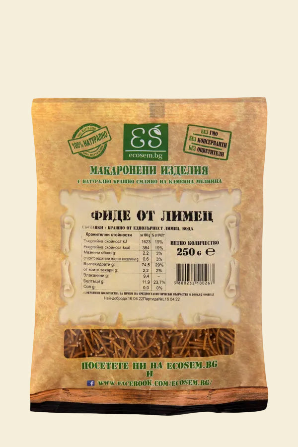 Spelt vermicelli with stone-ground flour