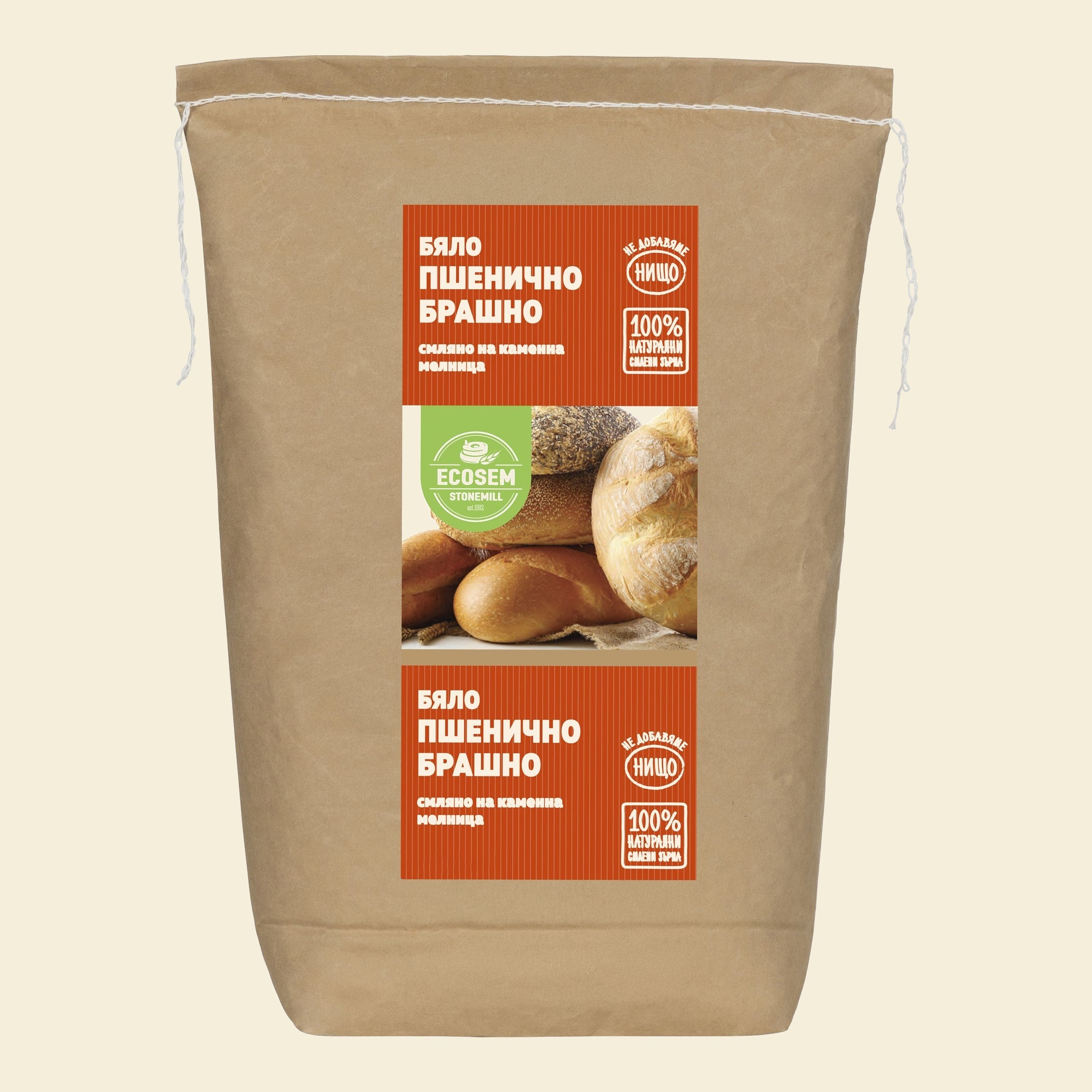 Stone-ground natural white wheat flour